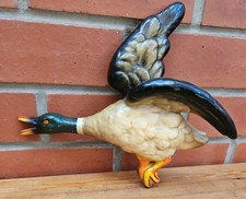 Vintage 50s, ? Sylvac Large Flying Duck Wall Plaque Damaged, 12 x 10" Unmarked 