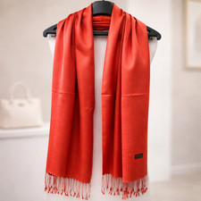 Women s 100 Silk Solid Long Rectangular Scarf Shawl Wrap Stole Elegant