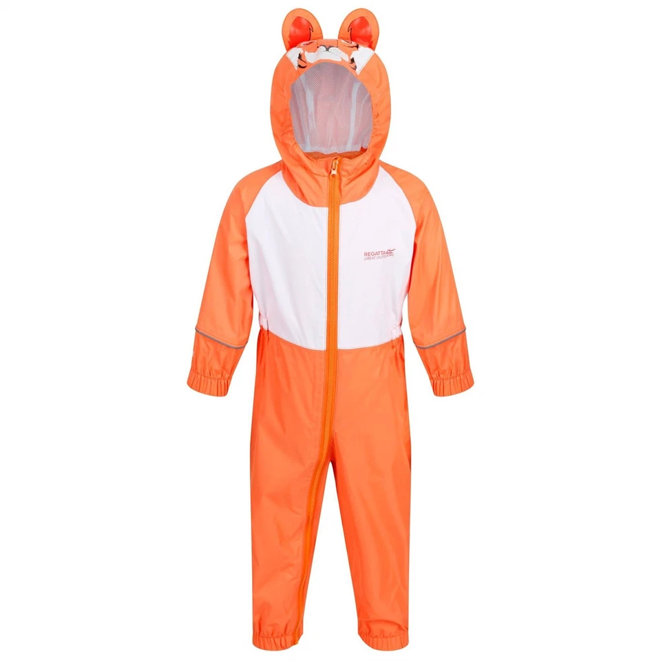 Regatta Kids Charco All in Onezee Waterproof Puddle Suit Animal style Boys Girls