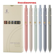 Ddaowanx Gel Pens 6 Pcs 0.5Mm Quick Dry Black Ink Pens Fine Point Smooth Writing