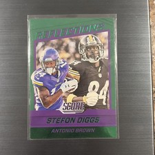 2016 Score - Reflections Stefon Diggs, Antonio Brown #19 Green