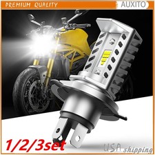 1/2set H4 9003 AUXITO White LED Motorcycle Headlight High Bulb Power 15000LM