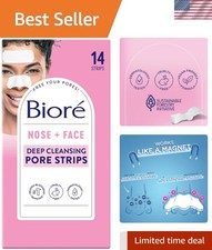 Nose Face Blackhead Remover Strips, Deep Cleansing Strips for Nose, Chin, or ...