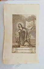 stampa incisione d'epoca da libro s.giuliana falconieri fine '700