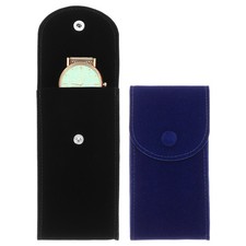 4 Pcs Velvet Watch Pouch, Portable Watch Travel Bag, Black/Blue