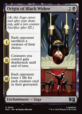 Origin of Black Widow Marvel Super Heroes Commander Magic: The Gathering MTG