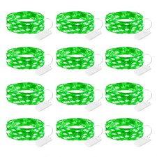 Brightown 12 Pack St. Patrick's Day LED Fairy Lights Battery 12 Pack, Green