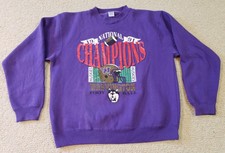 Vintage NCAA Washington Huskies Champions 1991 Purple Sweatshirt XL
