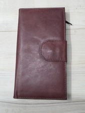 Vintage Reddish Brown Checkbook Cover And ID Card / Credit Cards Holder