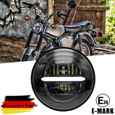 E24 5,75'' Scheinwerfer mit Tagfahrlicht Für Simson S51 S50 Schwalbe STAR KR51/2