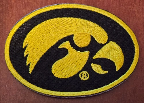 Iowa Hawkeyes High Quality  3” Iron On Embroidered Patch FREE Shipping!!!!