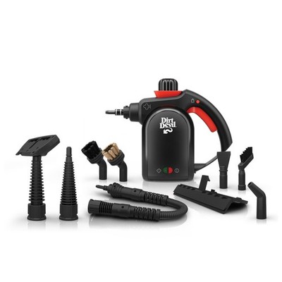 DIRT DEVIL 7-IN-1 HANDHELD STEAMER PRESSURIZED STEAM CLEANER XL WATER TANK