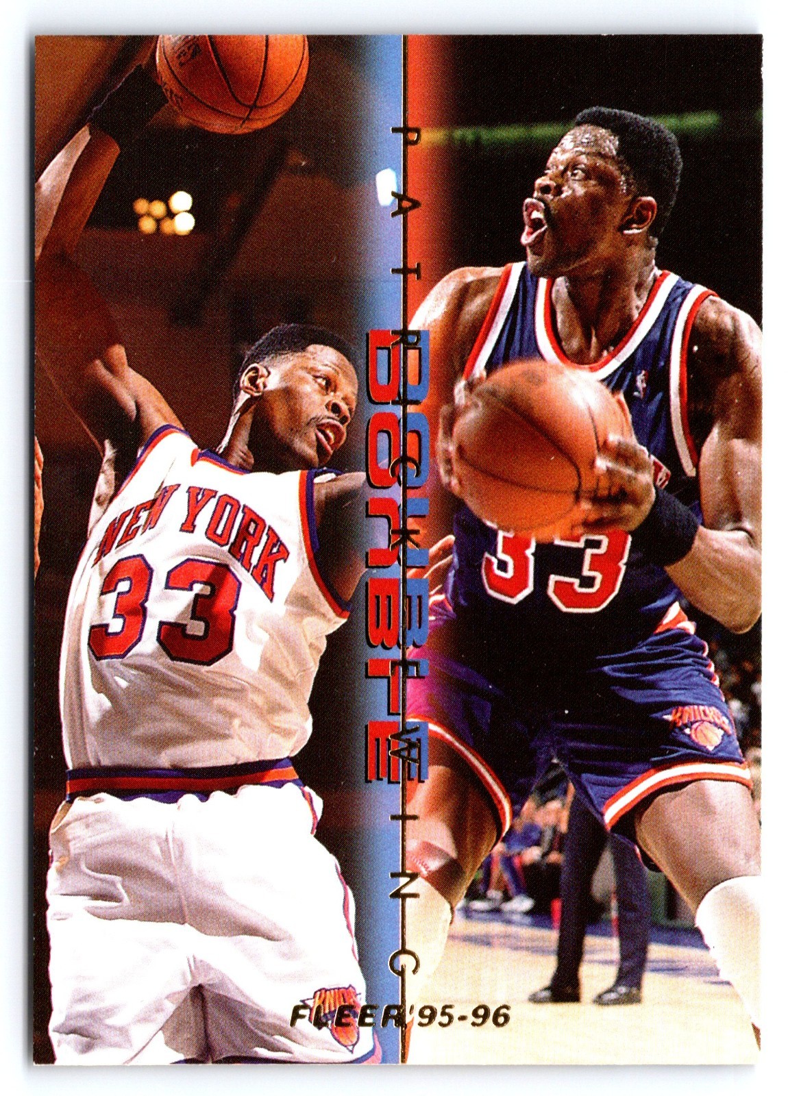 1995-96 Fleer - Double Double Patrick Ewing #3
