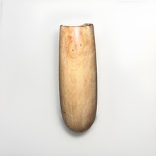MCM Style Turned Light Wood Vase 13" Tall Beautiful Grain -originally 100 
