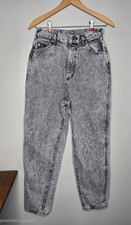Vtg Lee Acid Wash Denim Jeans Mom High Waist Tapered Women s 27.5x31 USA Size 10