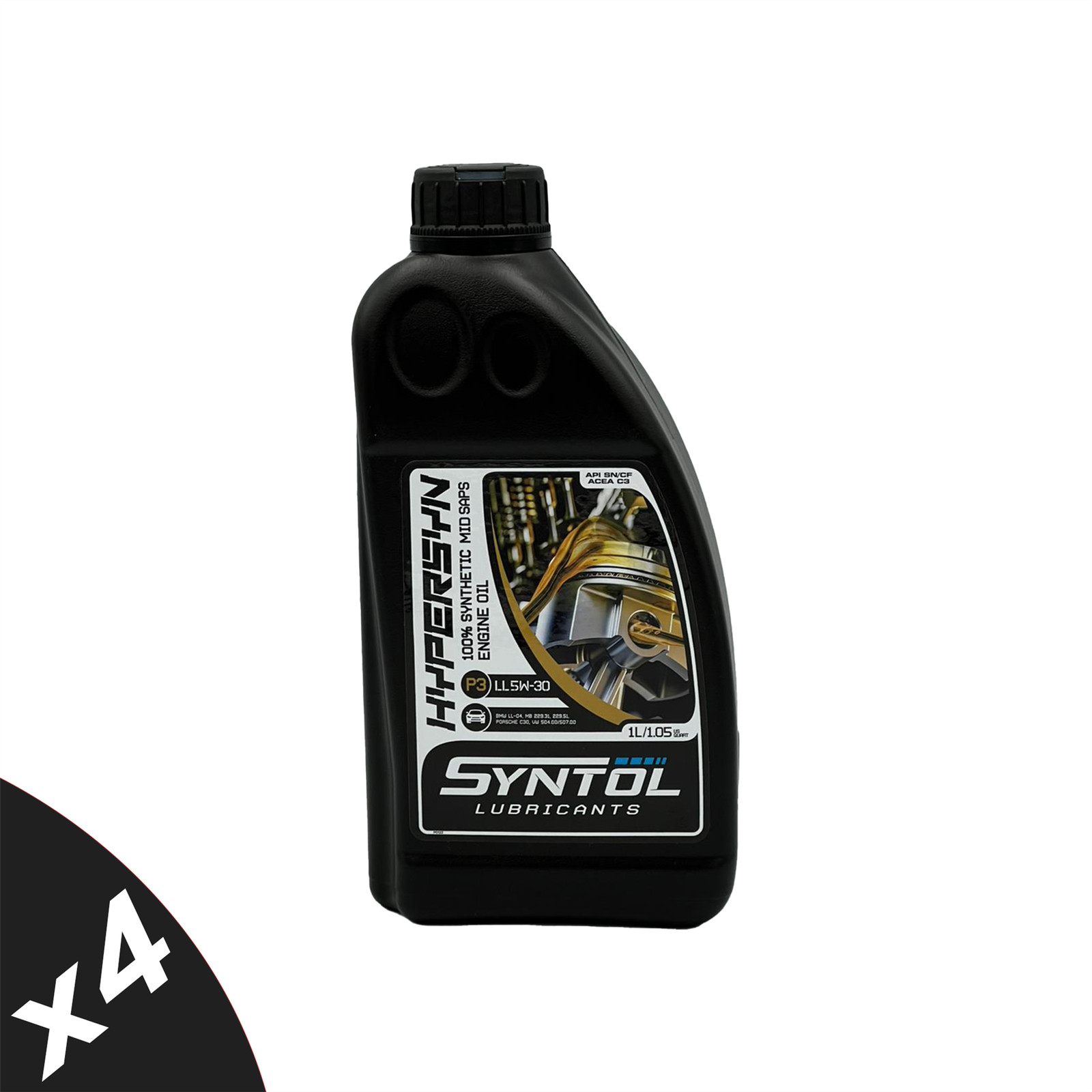 5W30 Fully Synthetic Engine Oil LongLife Mid Saps API SN VW 504/507 4x1L