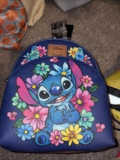LOUNGEFLY DISNEY STITCH FLORAL MINI BACKPACK NW