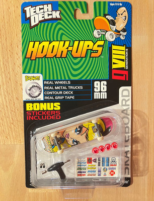 Vintage 2001 Tech Deck Hook-Ups Fingerboard Anime Girl Art Jeremy Klein Gen 8 G8