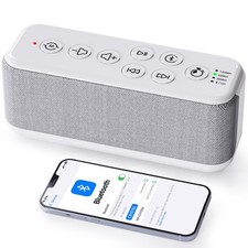 White Noise Sound Machine with Bluetooth Speaker, 15 Soothing Sounds for Slee...