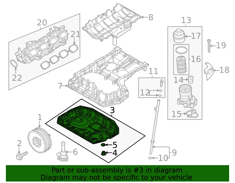 Cacerola de aceite original Audi 0P2-103-602-A Foto 2 de 2