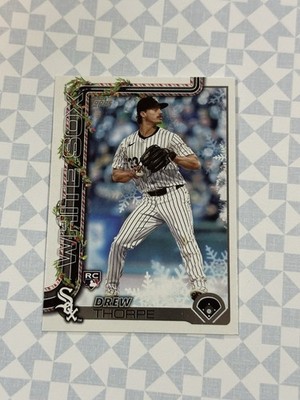 2025 Topps Holiday Drew Thorpe Rookie #H6 Chicago White Sox RC (E)