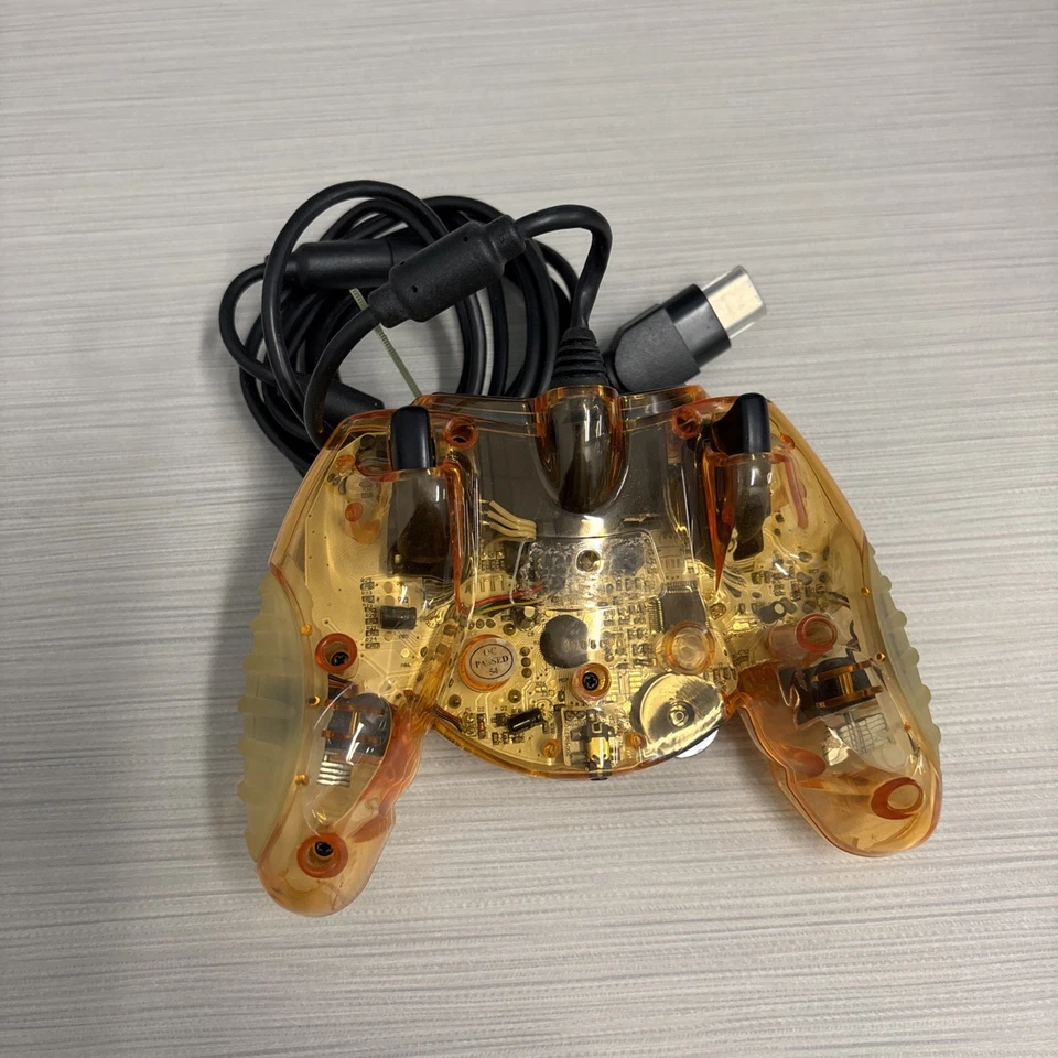 Mad Catz controle com fio 4526 MACRO Xbox laranja transparente testado - Imagem 3 de 3
