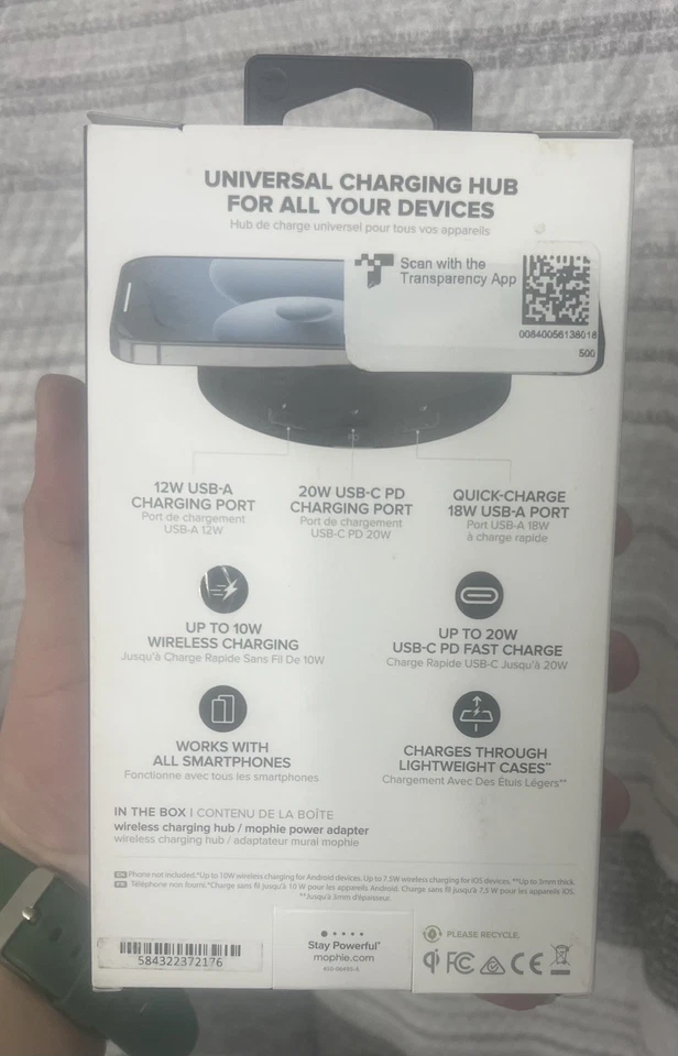 Mophie Charge Stream Pad + Almohadilla de carga inalámbrica universal para teléfonos habilitados para Qi Foto 2 de 2