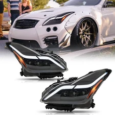For 2008-2015 Infiniti G37 Q60 2Dr Coupe LED Projector Headlights w/ Animation