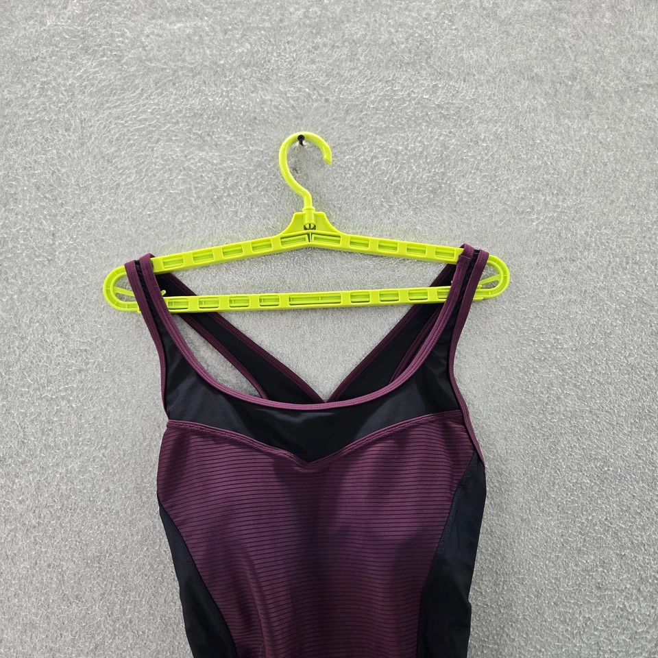 Speedo Women Swimwear L Purple One-Piece  Sleeveless - Image 4 of 4