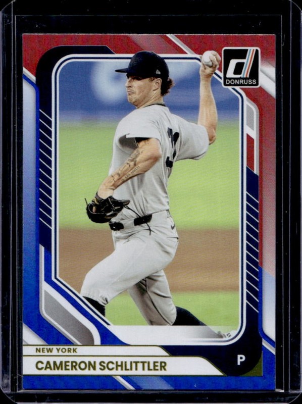 2026 Panini Donruss Cameron Schlittler Red and Blue #97 New York Yankees