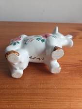 Ceramic Cow Milk Pourer Jug Creamer From Portugal Hand Painted