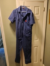 Dickies Mechanic C1990s Full Body Suit Mens Blue Size  Shirt Sleeve Coverall 44