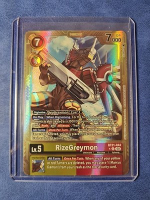 Digimon RizeGreymon · BT21-044 · Uncommon Alt Art   Digimon Generation · EN   NM