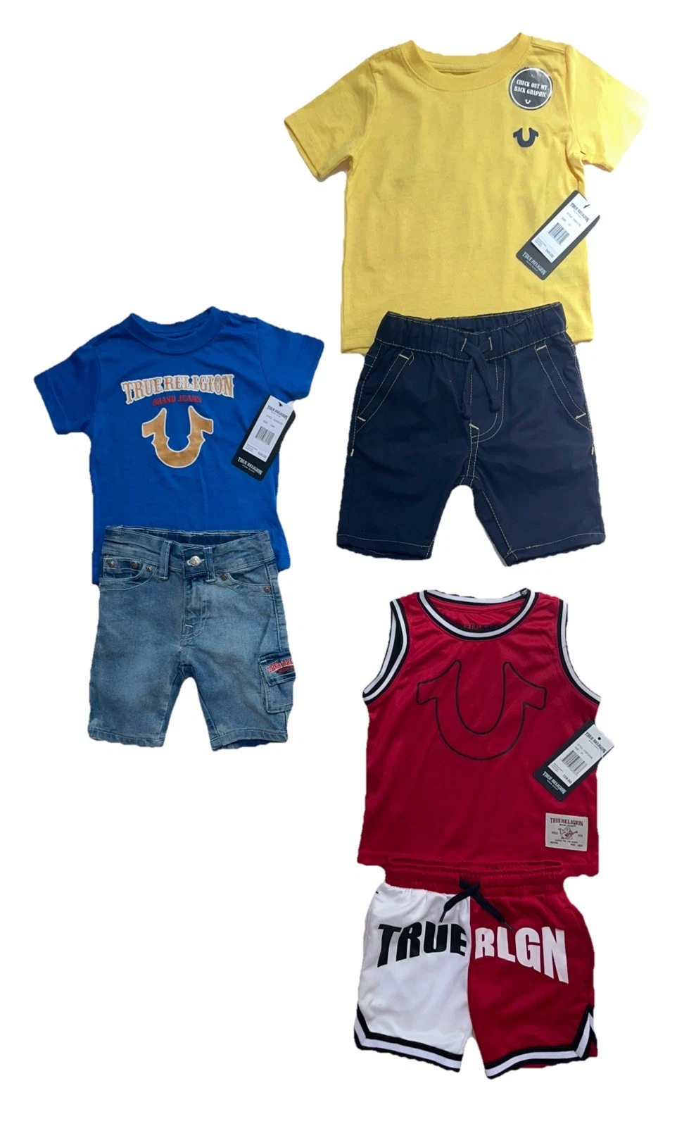 True Religion Baby/Toddler Boys Short Sets; T-Shirt or Tank Sizes: 18M-3T NWT