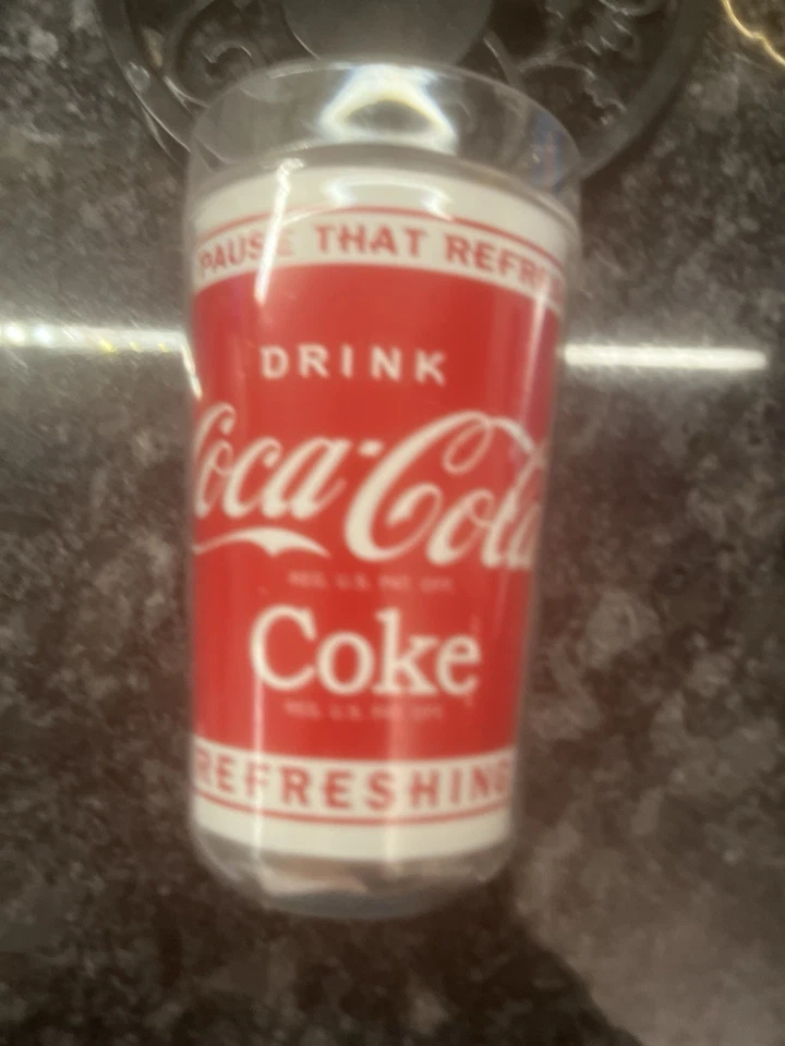COCA-COLA PROMO TERMO SERV PLÁSTICO RECUERDO PLÁSTICO TRANSPARENTE VASO PARA BEBER-RARO-DIFÍCIL DE ENCONTRAR Foto 4 de 4