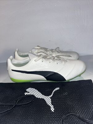 Puma King Platinum 21 Vegan FG AG Ivory Glow Green Glare 106675-01 Size  7.5