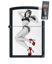 Zippo Red Shoe Girl Number Seven Lighter + FLINT PACK