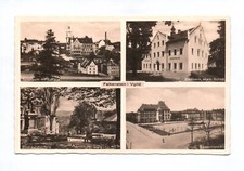 Ak Falkenstein im Vogtland Rathaus Stadtbank Trützschlerplatz