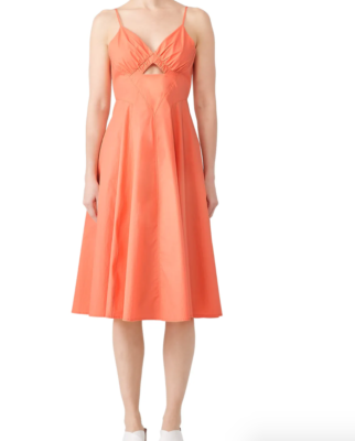 Astr the Label Women's Sleeveless Orange Lindey Cotton Midi Dress Size M |  eBay