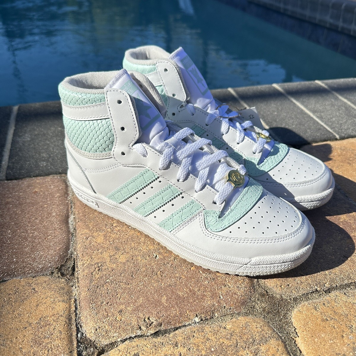 Adidas Top Ten RB High White Almost Blue Women's Athletic Shoes