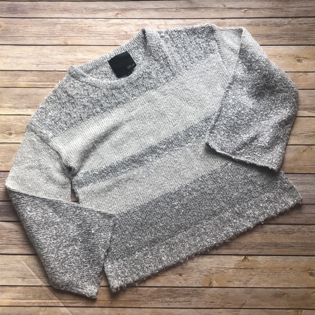 Fate by LFD Long Sleeve Grey White Sweater Women's Size S | eBay