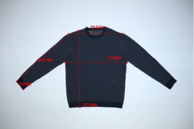 Line of Trade Blue Double Birdseye Bergen Jacquard Knit Sweater