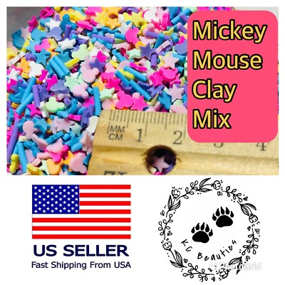 20g Mickey Mouse Polymer Clay Mix Epoxy Resin Hot Soft Sprinkles Diy Crafts Art
