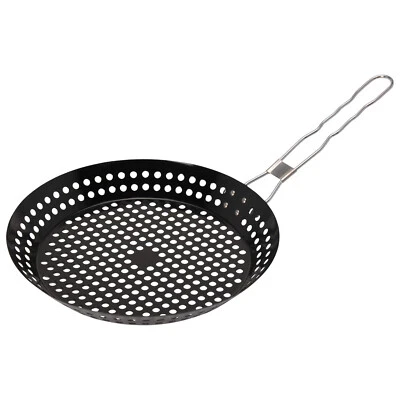 Edelstahl BBQ Grillpfanne Grillkorb Gemüse Grillschale Grill Gemüsekorb Pfanne - Bild 1 von 2
