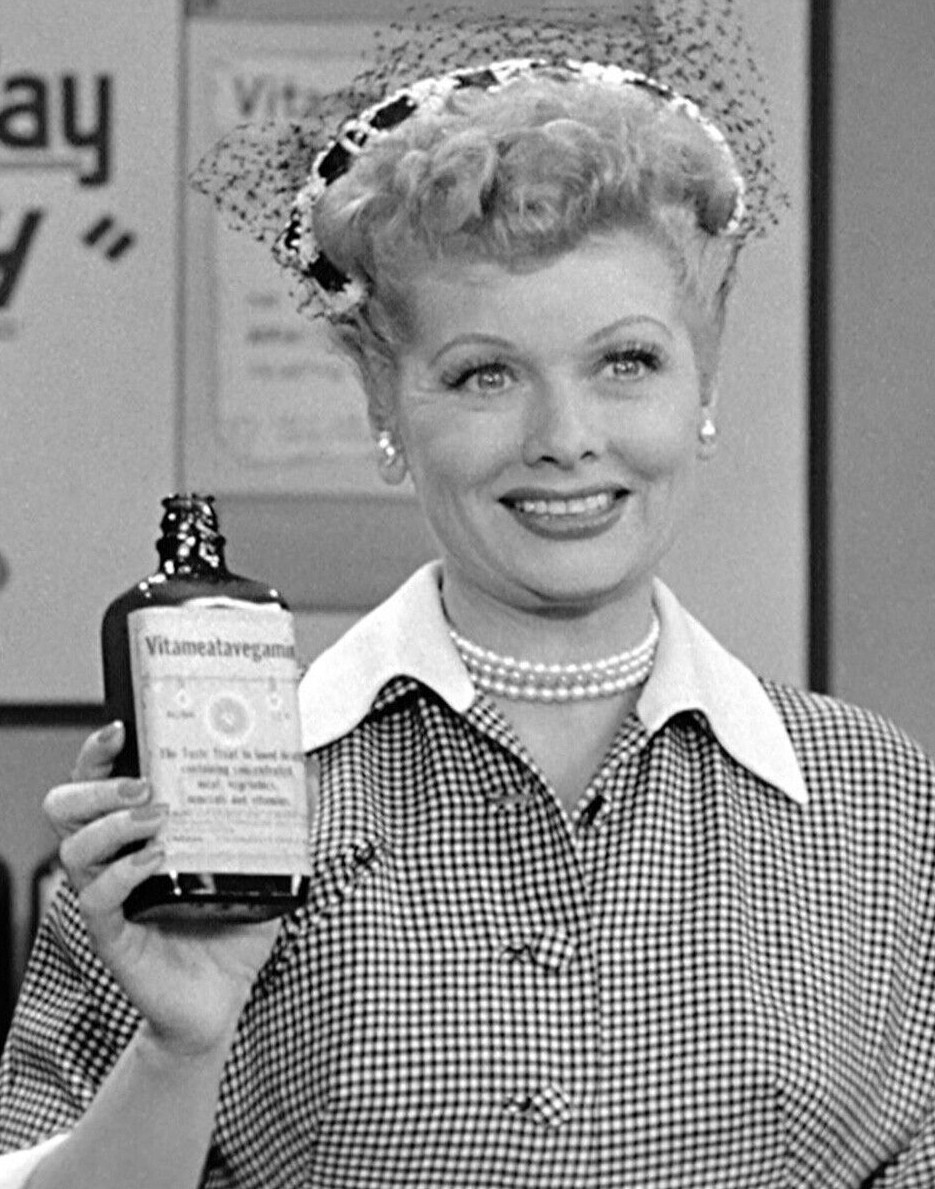 Lucille Ball in I Love Lucy Vitameatavegamin TV Episode Photo