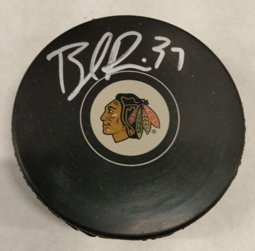 Brandon Pirri-Autographed Chicago Blackhawks Logo Puck - 第 1/2 張圖片