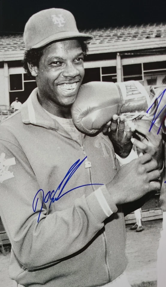 New York Mets Dwight Gooden Darryl Strawberry Mike Tyson Signed Auto 16x20 JSA - Image 3 of 4