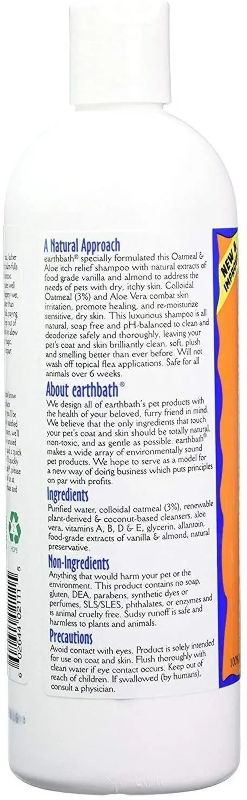 Earthbath Oatmeal & Aloe Pet Shampoo 16 oz.