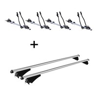 4XfahrradträGer Sagittar+RelingträGer Tiger XL FüR FüR Volvo V40 Cross Country A