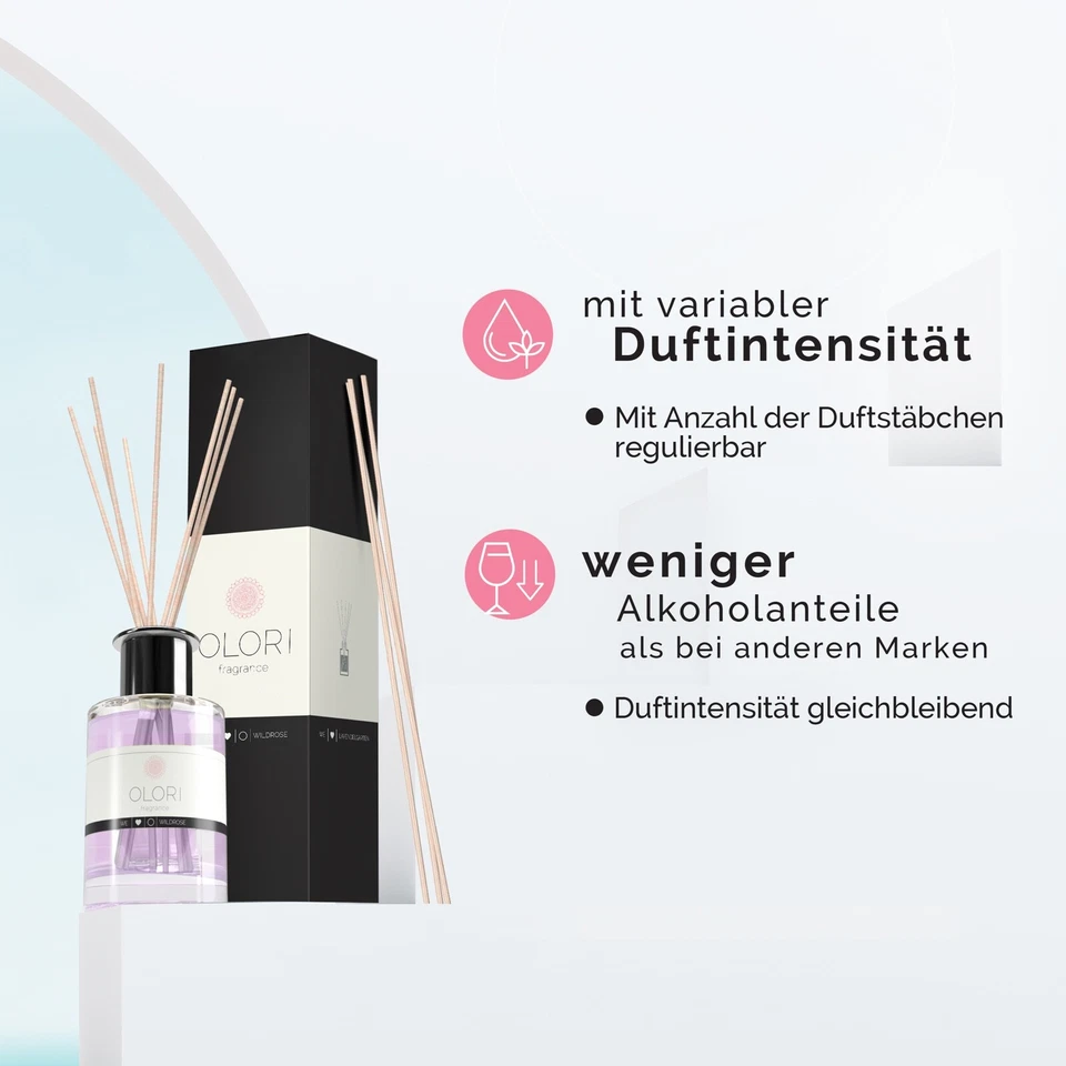 OLORI Duftöl I Diffuser mit Stäbchen I Raumduft mit ätherischen Ölen - Bild 3 von 4